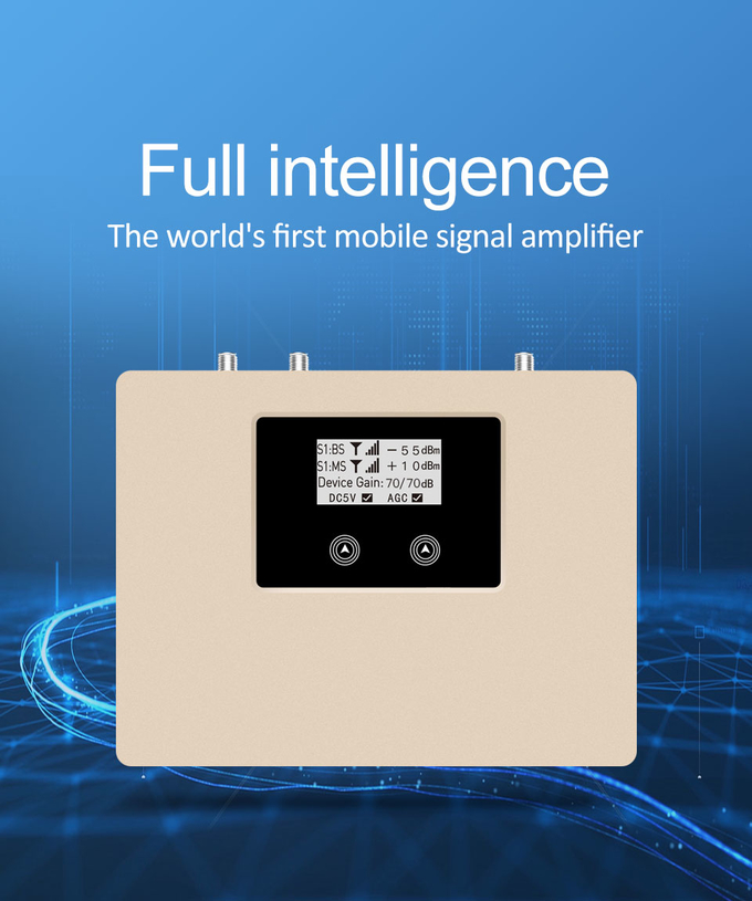 el repetidor dual LCD de la banda de 2G 3G 4G exhibe el amplificador de aumentador de presión móvil de la señal 1800/2100MHz 1