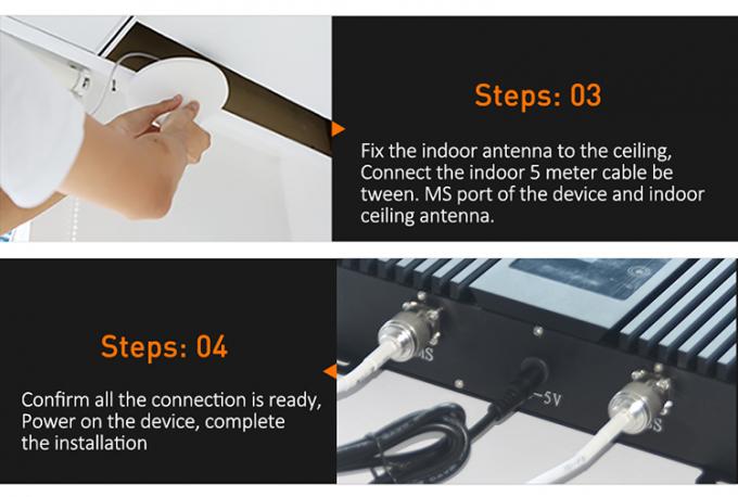 Tri amplificador celular del repetidor 2G 3G 4G de la banda de la alta ganancia 80dB 10