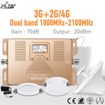 aumentador de presión dual 2G 3G 4G de la señal de la banda 70dB