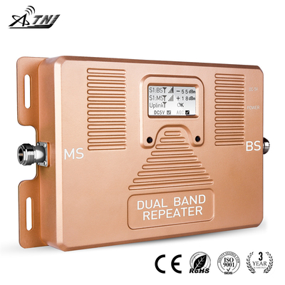comprar amplificador de aluminio del perfil del aumentador de presión dual de la banda de 2G 3G 4G 850MHz 2100MHz fabricación en línea
