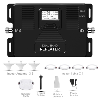 comprar 70dB amplificador Band5 Band2 850MHz 1900MHz del repetidor del aumento 2G 3G 4G fabricación en línea