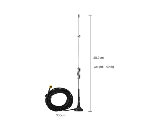 cable externo de la primavera RG174 de la antena del aumentador de presión de la señal de 800MHz 2700MHz