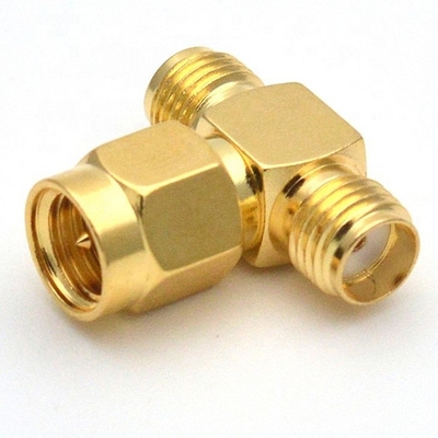Tipo varón de T de los adaptadores SMA del cable del aumentador de presión del teléfono celular a doblarse hembra