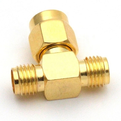 Tipo varón de T de los adaptadores SMA del cable del aumentador de presión del teléfono celular a doblarse hembra
