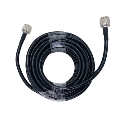 Varón de pequeñas pérdidas del cable coaxial N del aumentador de presión de la señal de los 5m al conector macho de N