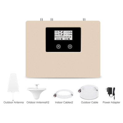 Aumentador de presión dual de potencia de salida de la banda del repetidor 800MHz 1800MHz de la señal de 20dBm 4G