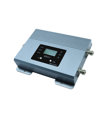 Repetidor móvil elegante del aumentador de presión 2G 3G 4G de la señal de la banda dual de la demostración 20dBm GSM900 LTE 4G 2100MHz de la salida en tiempo real