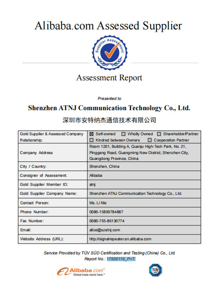 China Shenzhen Atnj Communication Technology Co., Ltd. Certificaciones